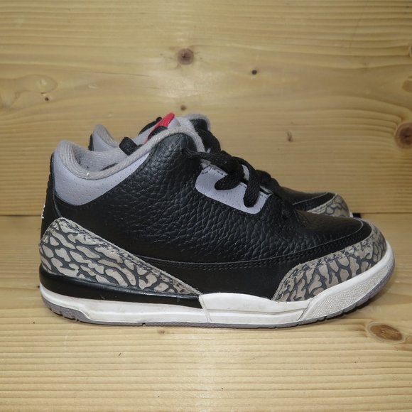 jordan 3 black cement toddler